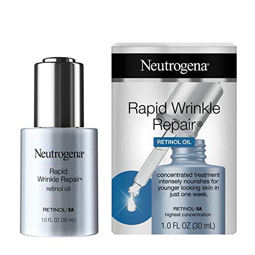 Neutrogena Rapid Wrinkle Repair Retinol Anti-Wrinkle Oil, Lightweight Anti-Wrinkle Face Serum to Fight Dark Spots, Deep Wrinkle Treatment, 0.3% Concentrated Retinol, 1.0 fl. oz