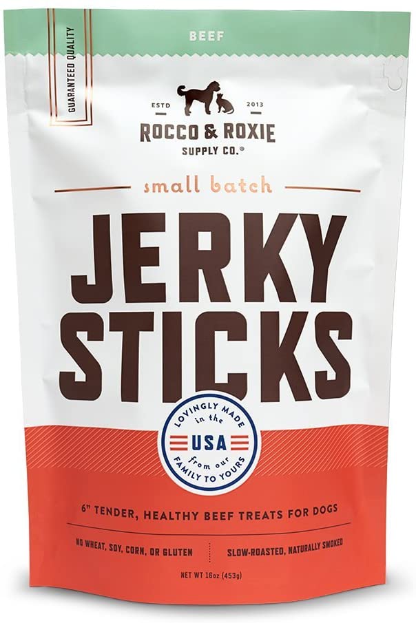 Rocco & Roxie - Jerky Dog Treats – Puppy Supplies - Training Treats for Dogs Potty Training - Slow Roasted Snacks for Small, Medium and Large Dogs - Soft Chews
