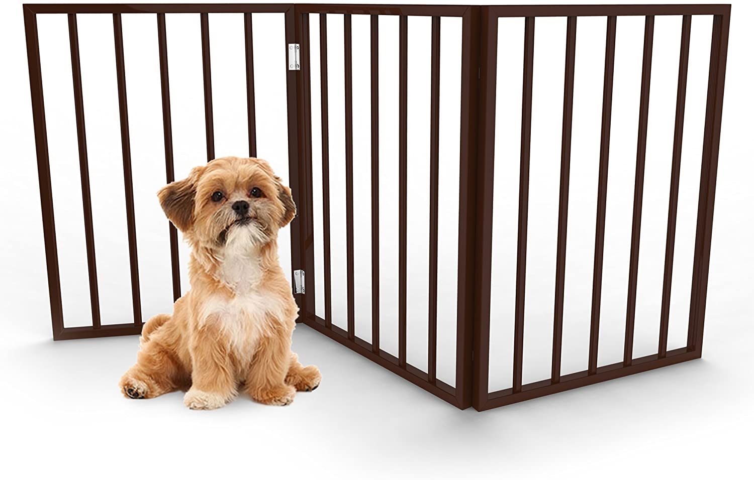 Pet Gate – Dog Gate for Doorways, Stairs or House– Freestanding, Folding, Accordion Style, Wooden Indoor Dog Fence Collection by Petmaker