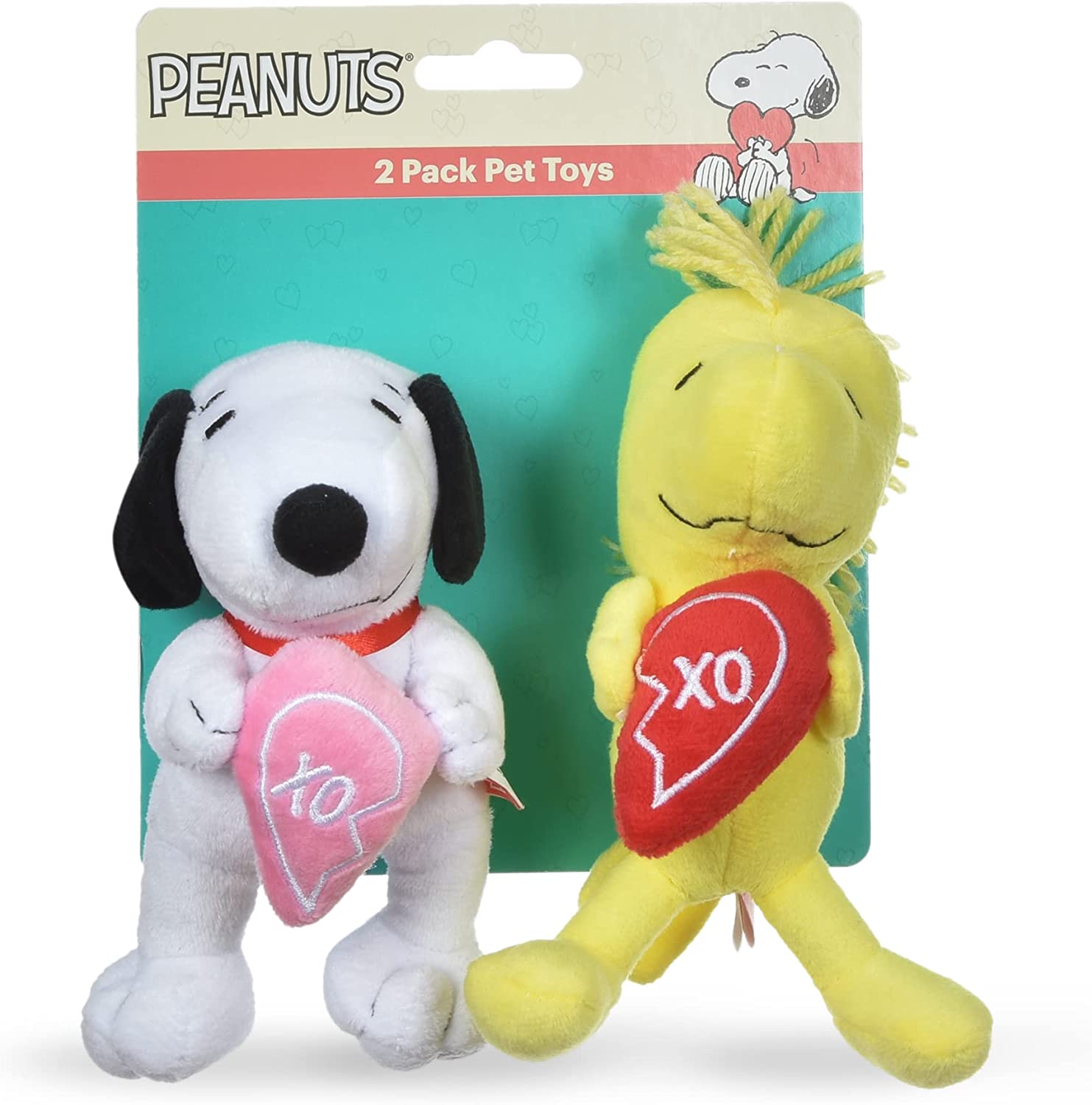 Peanuts for Pets Love Themed Plush Dog Toys - Peanuts Snoopy & Woodstock Toys for Dogs - Snoopy Dog Toy, Woodstock Dog Toy, Squeaky Dog Toy, Peanuts Toys for Pets - Dog Love Toy Plush