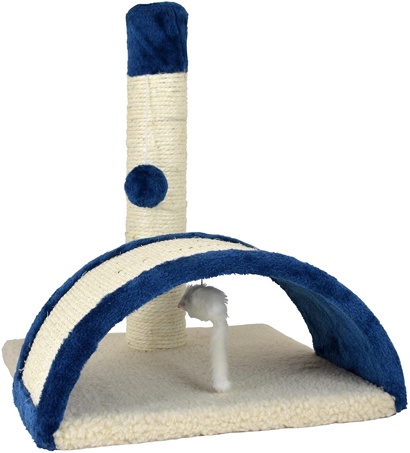Pet Zone Beam and Bow Scratching Square Multi Textured Cat Scratcher Toy