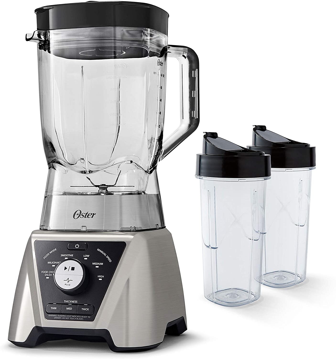 Oster BLSTTS-CB2-000 Pro Blender with Texture Select Settings, 2 Blend-N-Go Cups and Tritan Jar